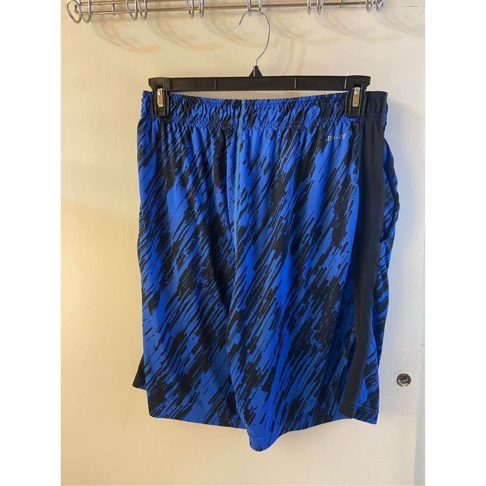Nike dri fit gym active basketball shorts mens large L  blue black RN# 56323‎